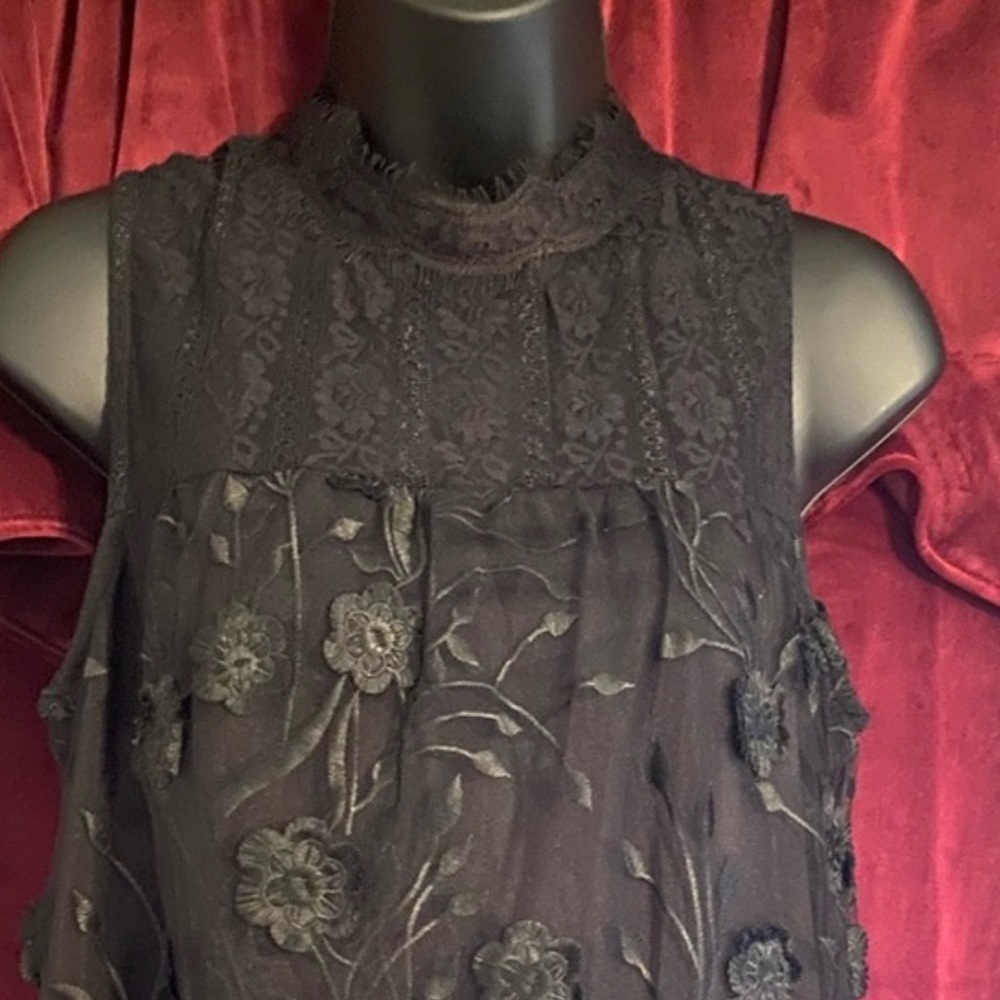 Beautiful black top lovely stitching .